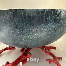 Michael Aram Ocean Coral Reef Bowl Large. Faux Painted Sea On the Outside