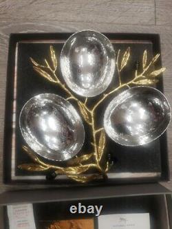 Michael Aram triple Comp Serving Dish With Olive Branch Design