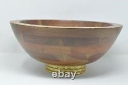Michael Wainwright Truro Gold Decorative Centerpiece Bowl, Wood/Stainless Steel