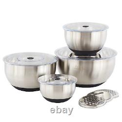 Miu Stainless Steel Mixing Bowl Set with Lids, 8 piece