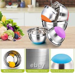 Mixing Bowl, Homikit Stainless Steel Salad Bowls with Airtight Lids (Set of 5)