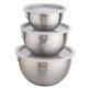 Mixing Bowl Set Stainless Steel Measurement Marks Dishwasher Safe Lids (3-piece)