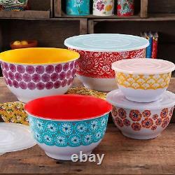 Mixing Bowls Set with Lids Stainless Steel Set of 10 Piece Vintage Kitchen Home