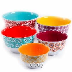 Mixing Bowls Set with Lids Stainless Steel Set of 10 Piece Vintage Kitchen Home
