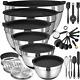 Mixing Bowls With Airtight Lids, 26pcs Stainless Steel Bowls Set, 3 Grater Attac