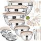 Mixing Bowls With Airtight Lids Set 26pc Stainless Steel With Grater Attachments