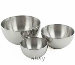 Mixing & Serving 3pc Bowl Made From Stainless Steel(1000ml, 2000ml, 4000ml)