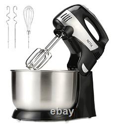 NETTA 2 in 1 Hand & Stand Mixer, 4.3L Stainless Steel Mixing Bowl, 5 Speed Turbo