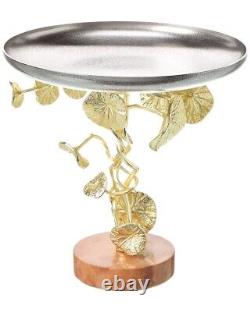 NEW Michael Aram Steel, Brass & Marble Monet's Garden Golden Sunset Candy Dish