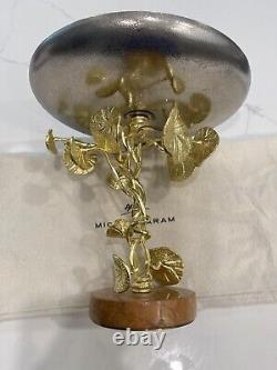 NEW Michael Aram Steel, Brass & Marble Monet's Garden Golden Sunset Candy Dish