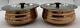 Nirav Stainless Steel Lids Shine Copper Dish Serving Bowls Set Of 2 Rare