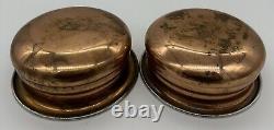 NIRAV Stainless Steel Lids SHINE Copper Dish Serving Bowls Set of 2 RARE