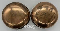 NIRAV Stainless Steel Lids SHINE Copper Dish Serving Bowls Set of 2 RARE