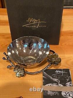 NWB Michael Aram White Orchid Gold Nut Bowl Neiman Marcus #111907