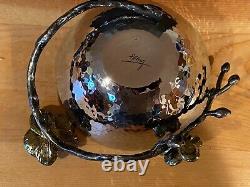 NWB Michael Aram White Orchid Gold Nut Bowl Neiman Marcus #111907