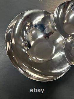 Nambe Pulse Chip & Dip Bowl 18/10 Stainless Steel Contemporary Design