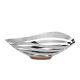 Nambe Pulse Collection Bread And Fruit Serving Bowl, Stainless Steel Silver