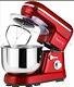 Nestling 1200w Food Stand Mixer 5l Mixing Bowl 5 Speeds + Accessories Red New