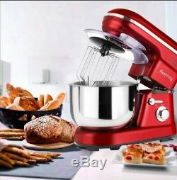 Nestling 1200W Food Stand Mixer 5L Mixing Bowl 5 Speeds + Accessories Red New