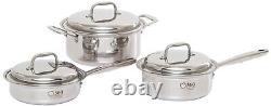 New 360 Cookware 6-Piece Stainless Steel Cookware Set