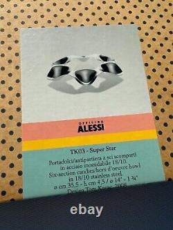 New! Genuine Alessi TK03 Super Star Six-Section Candy / Hors-d'oeuvre Bowl