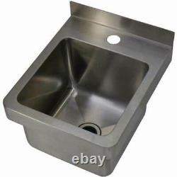 New Hand Wall Basin Sink Stainless Steel Trough Cafe Kitchen Tub Restaurant 12L
