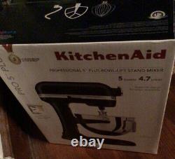 New KitchenAid Pro 5 Plus 5qt Bowl-Lift Stand Mixer Matte Black Pick Up ONLY