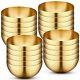 Nuogo 20 Pcs Gold Mixing Bowls Stainless Steel Bowls Gold Serving Bowls Gold