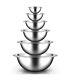 Nutrichef 6 Piece Stainless Steel Home Kitchen Mixing Serving Bowl Set (4 Pack)
