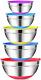 Olebes Stainless Steel Mixing Bowls With Airtight Lids (set Of 5), Nesting Mixin