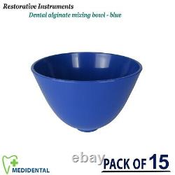 Pack Of 15 Dental Alginate Mixing Bowl BLUE Laboratory Technician Instruments