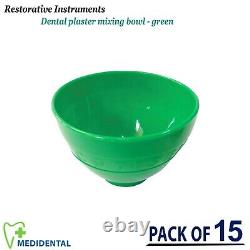 Pack Of 15 Dental Plaster Alginate Mixing Bowl Technician Laboratory Instruments