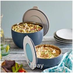 Pampered Chef 5 and 2 Qt Insulated Serving Bowl with Lid NEW in box On The Go Set