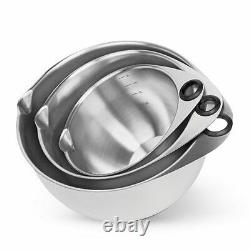 Pampered Chef Stainless Steel Mixing Bowl Set