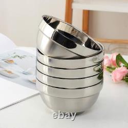 Plate and Bowl Sets Stainless Steel Dishs Bowls Mugs Kitchen Dinnerware Set S