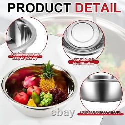 Polished Stainless Steel Mixing Bowls Set for All Your Cooking Needs 13-20 Qt