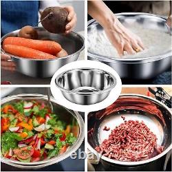 Polished Stainless Steel Mixing Bowls Set for All Your Cooking Needs 13-20 Qt