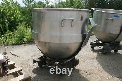 Portable Tilting Stainless Steel Large Mixing Bowl on Wheels 32 1/2 x 26 1/2