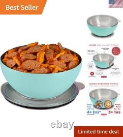 Premium Large Serving Bowl with Double-Walled Lid 100oz 3qt Keep Food Hot o