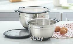 Princess House Culinario Series Stainless Steel 2 Mixing Bowls 5831 FREESHIPPING