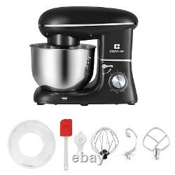 Pro Electric Food Stand Mixer 6.2QT Tilt-Head 6 Speed Stainless Steel Bowl Black