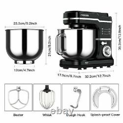 Pro Electric Food Stand Mixer 7.5QT 10 Speed 660W Kitchen Stainless Bowl Black