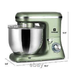 Pro Electric Food Stand Mixer 7 QT Tilt-Head 6 Speed Stainless Steel Bowl Green