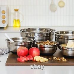 ROYDX Stainless Steel Mixing Bowls With BPA Free Airtight Lids &3 Grater Atta