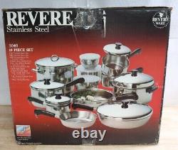 Rare NOB / New Complete Revere Ware 19 Piece Cooking Set #3040 US Made Copper