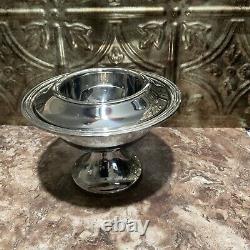 Reed & Barton Pedestal Stainless Steel Shrimp/Caviar Ice Dish/Bowl Lot Of 8