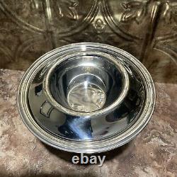 Reed & Barton Pedestal Stainless Steel Shrimp/Caviar Ice Dish/Bowl Lot Of 8