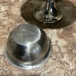 Reed & Barton Pedestal Stainless Steel Shrimp/Caviar Ice Dish/Bowl Lot Of 8