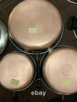 Revere Ware Copper Bottom 20 Piece Set Vintage Pots & Pans Cookware