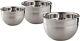 Rosle 3 Piece Stainless Steel Mixing/prep Bowl Set, (1.7qt, 3.3qt, 5.7qt)